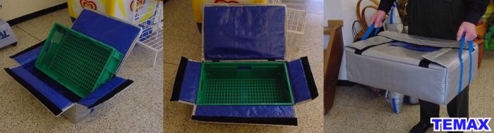 Krautz Temax Isolierte Klappboxen - Insulated thermal folding crates - geïsoleerde klapboxen kratten - caise isotherme