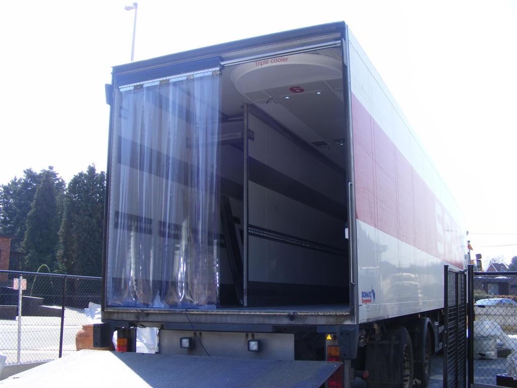 Krautz Temax strip door curtains trailer - strokengordijn oplegger vrachtwaqen - Streifenvorhang Auflieger LKW