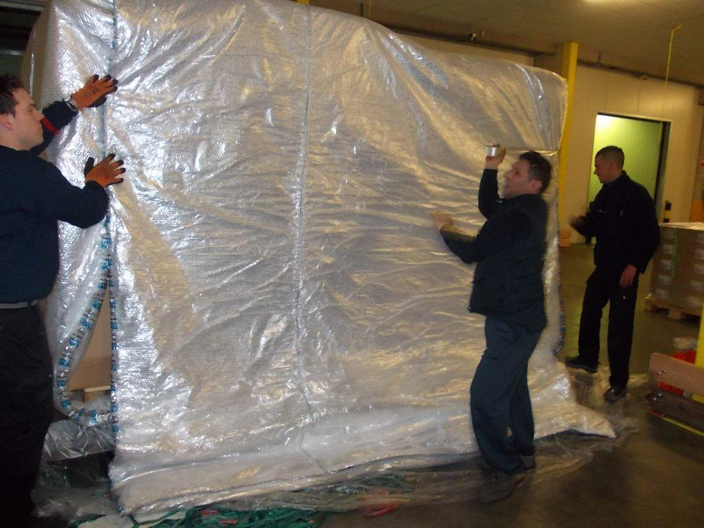 Temax thermal blankets isolatiefolie luchtvracht  PMC ULD pallets vliegtuigpallet farmaceutica levensmiddelen
