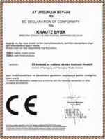 Krautz TEMAX product conformity CE certificate