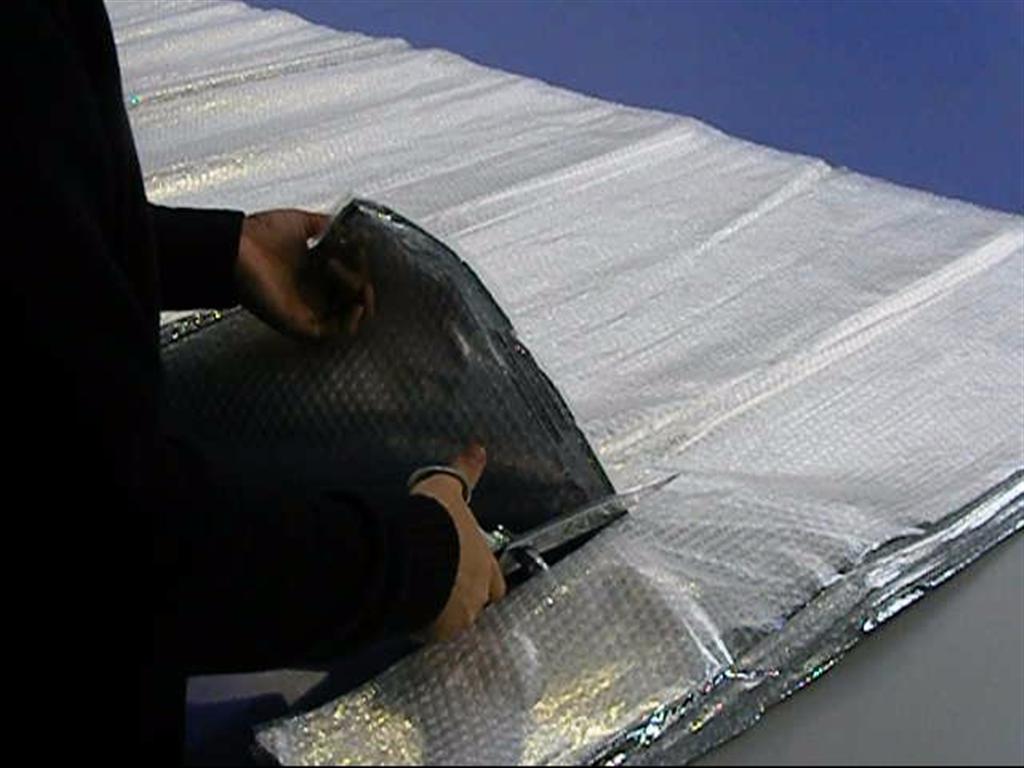 Temax cutting insulation material - verschneiden Isolierfolien - knippen isolatiefolie