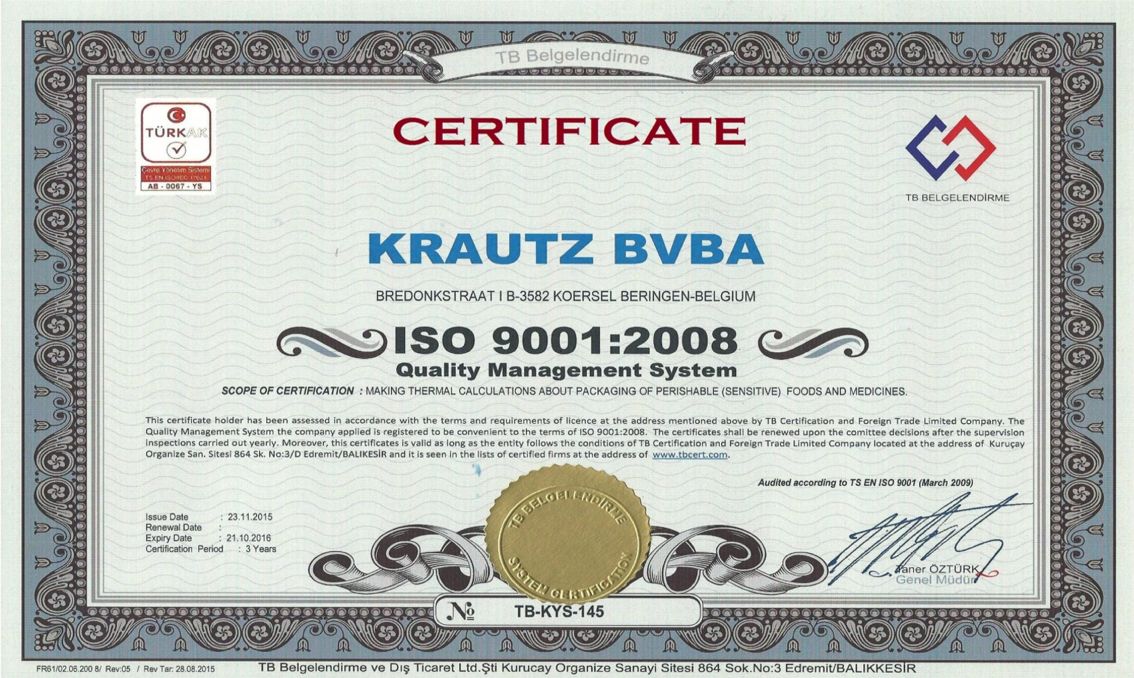 Temax Krautz GMP ISO certificate CE and OHSAS