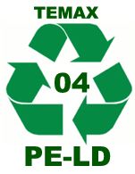 Temax recycling code low density Polyethylene