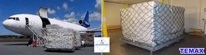 Temax thermal blankets airfreight PMC ULD pallet LD7 aircraft airplane pallet