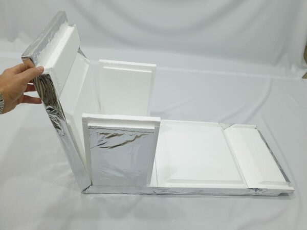 Temax-Krautz EPS styrofoam box foldable with reflection for insulating boxes (unique : custom available)