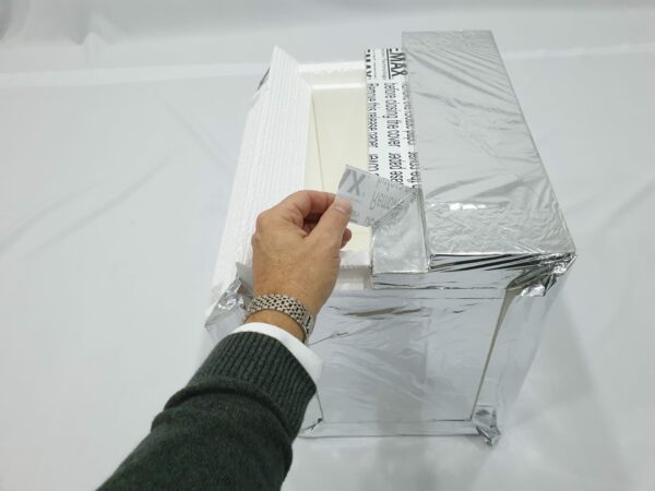EPS piepschuim doos vouwbaar met reflectie voor het isoleren van dozen (uniek : op maat verkrijgbaar)