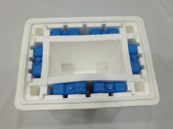 eps box eps box styrofoam box ready-made with cooling compartments for cooling elements or gel packs