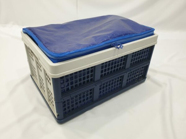 Insulated cover for crates and folding crates